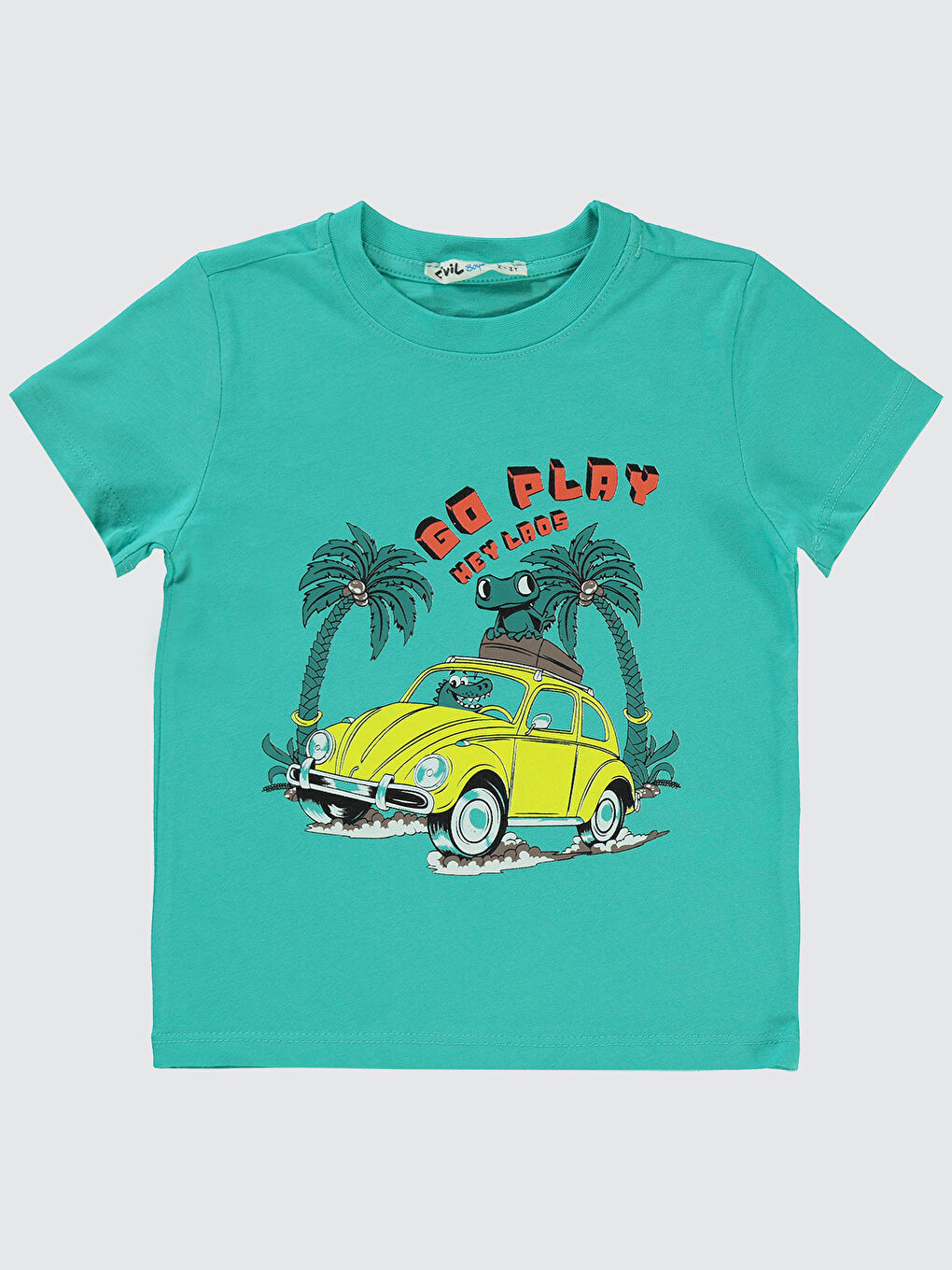 Yeşil Boys Erkek Çocuk Tişört 2-5 Yaş Mint