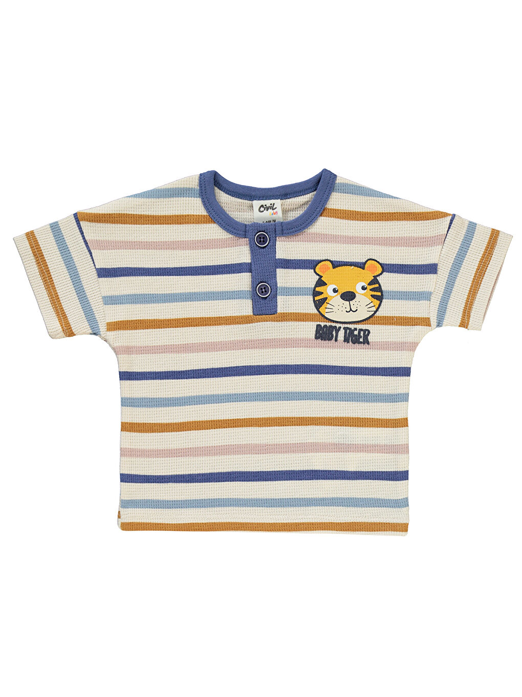 Bej Baby Erkek Bebek Şortlu Takım 6-18 Ay Fil Dişi-2