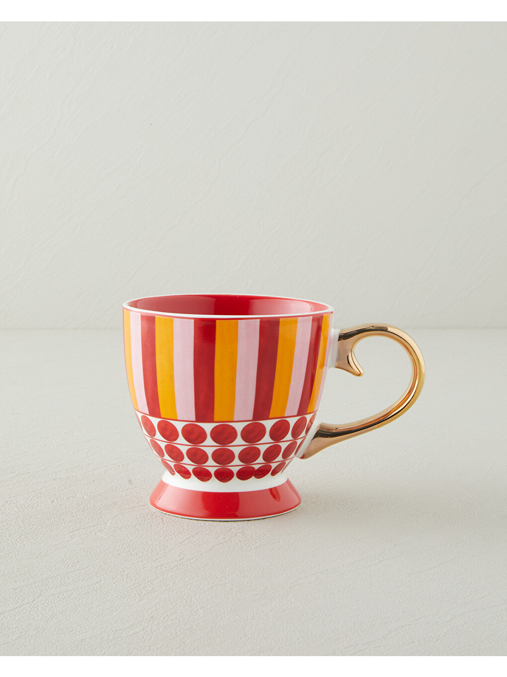 Bright Vionna New Bone China Kupa 460 Ml Pembe-kırmızı-turuncu-1