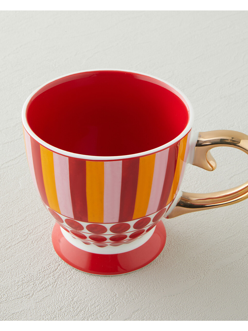 Bright Vionna New Bone China Kupa 460 Ml Pembe-kırmızı-turuncu-2