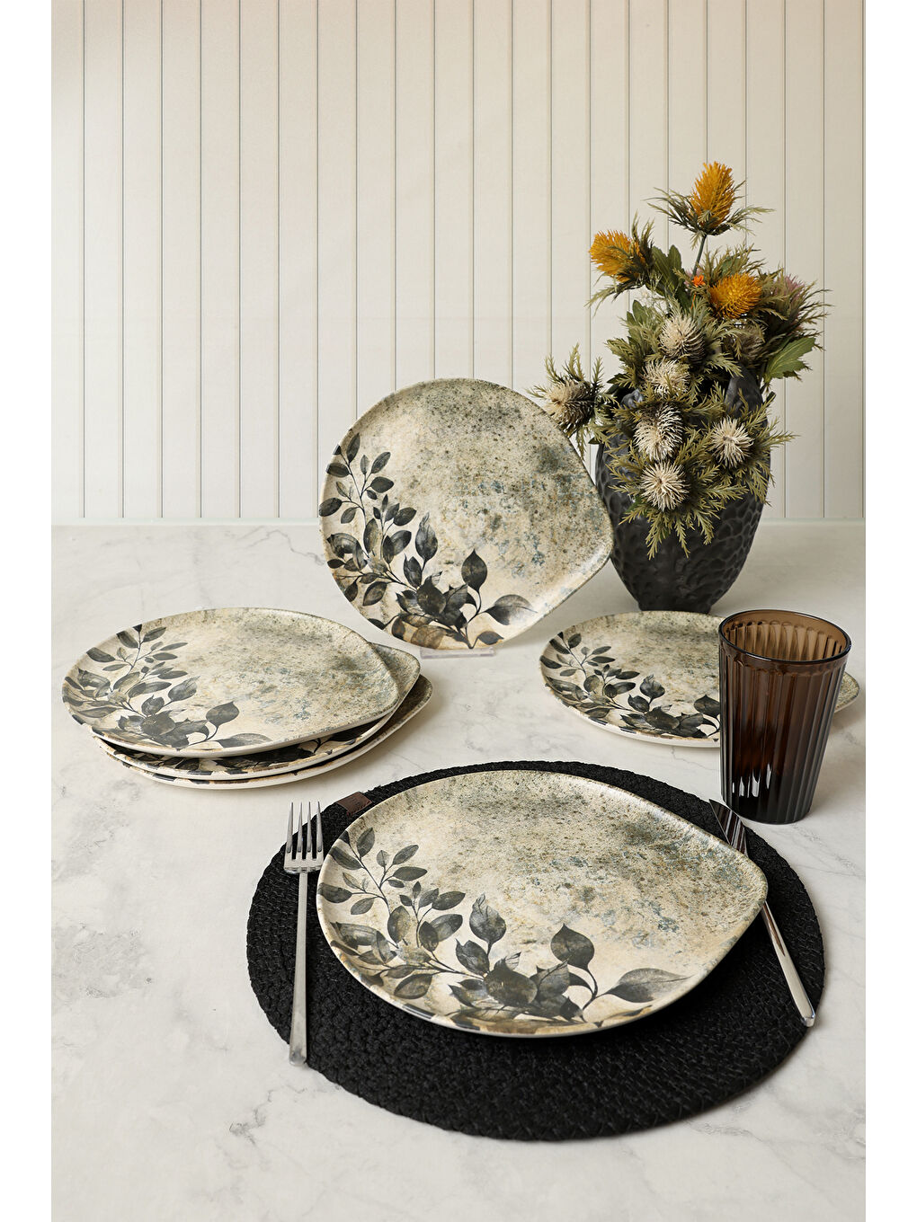 Karışık Forest Rustle Serenity Servis Tabağı 27 Cm 6 Adet