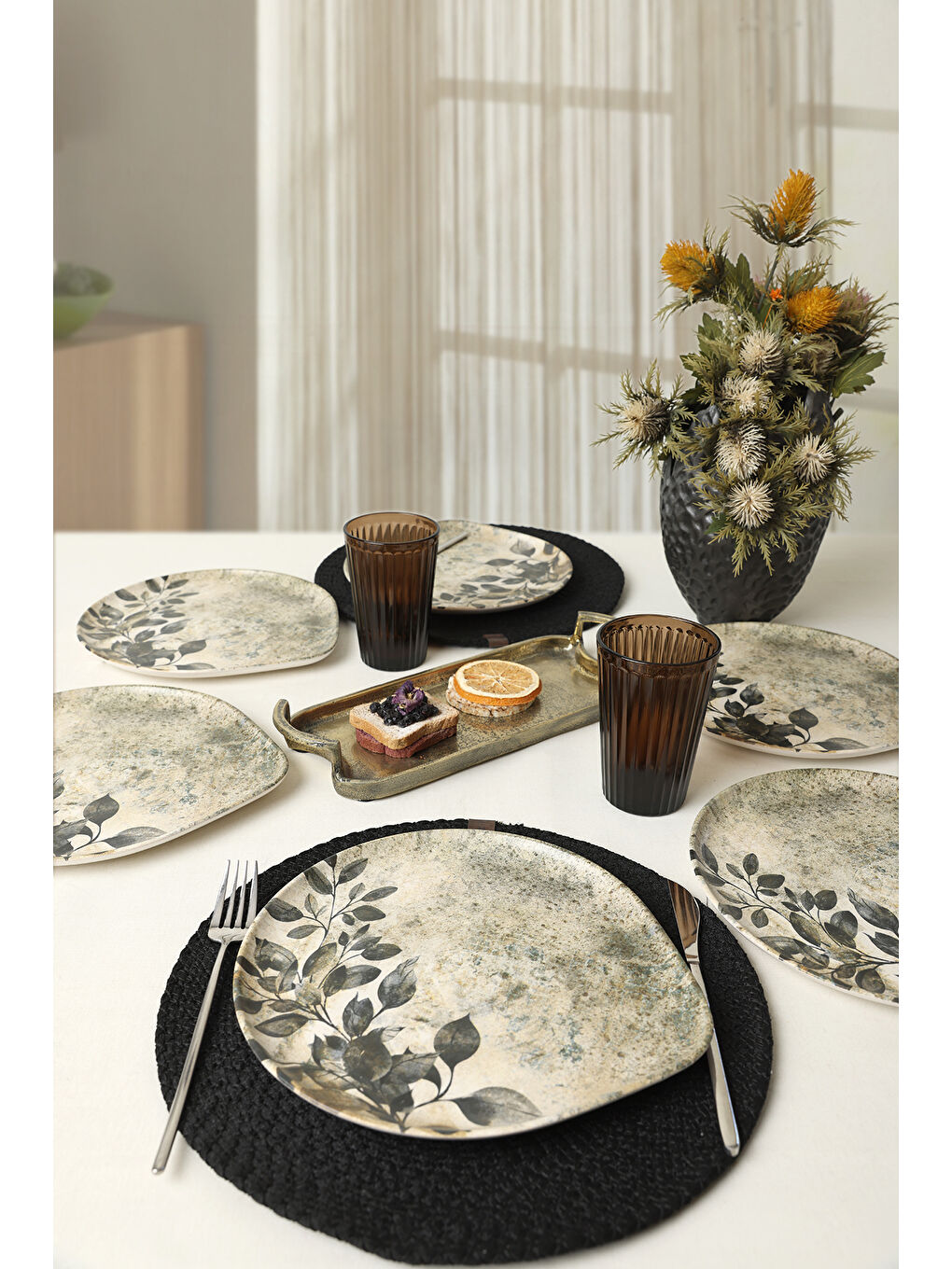 Karışık Forest Rustle Serenity Servis Tabağı 27 Cm 6 Adet-2