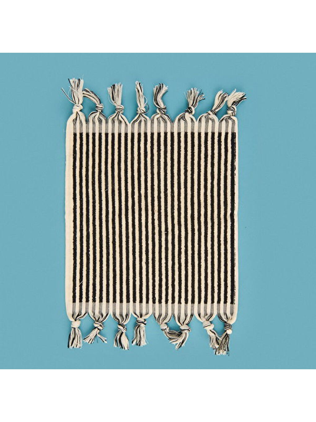 Lila Soft Helga 2'li Havlu Seti - Ekru / Siyah - 30x30 cm-1