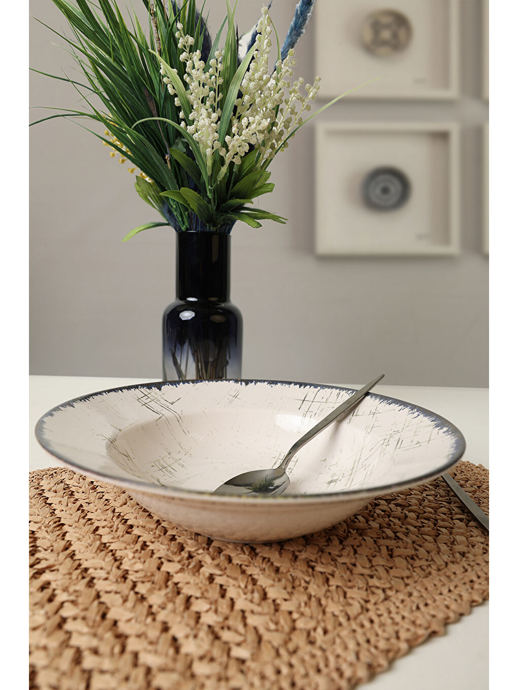 Karışık Delta Makarna Tabağı 26 Cm-1