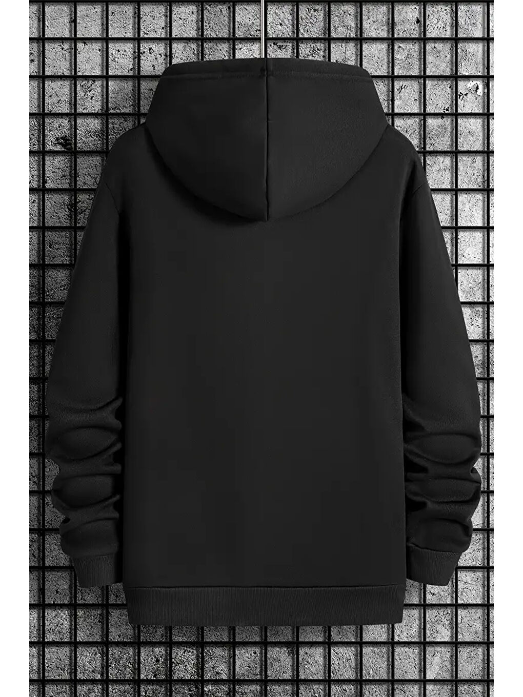 uyguntarz Siyah Milano Baskılı Oversize Sweatshirt - 1