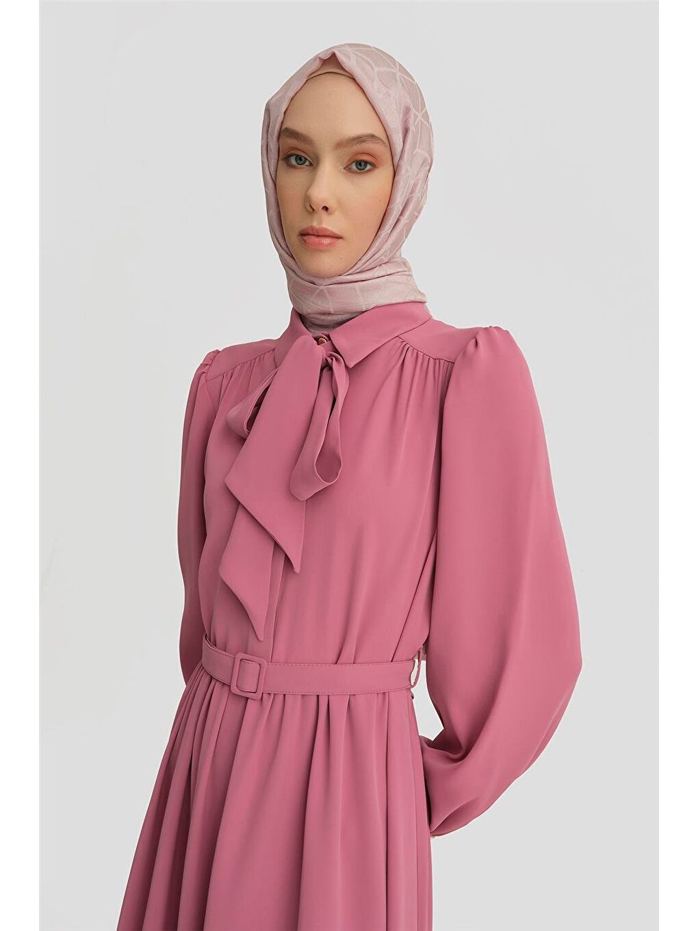 Pembe Seyyar Yaka Kurdeleli Elise 25Y9016 Sümbül-3
