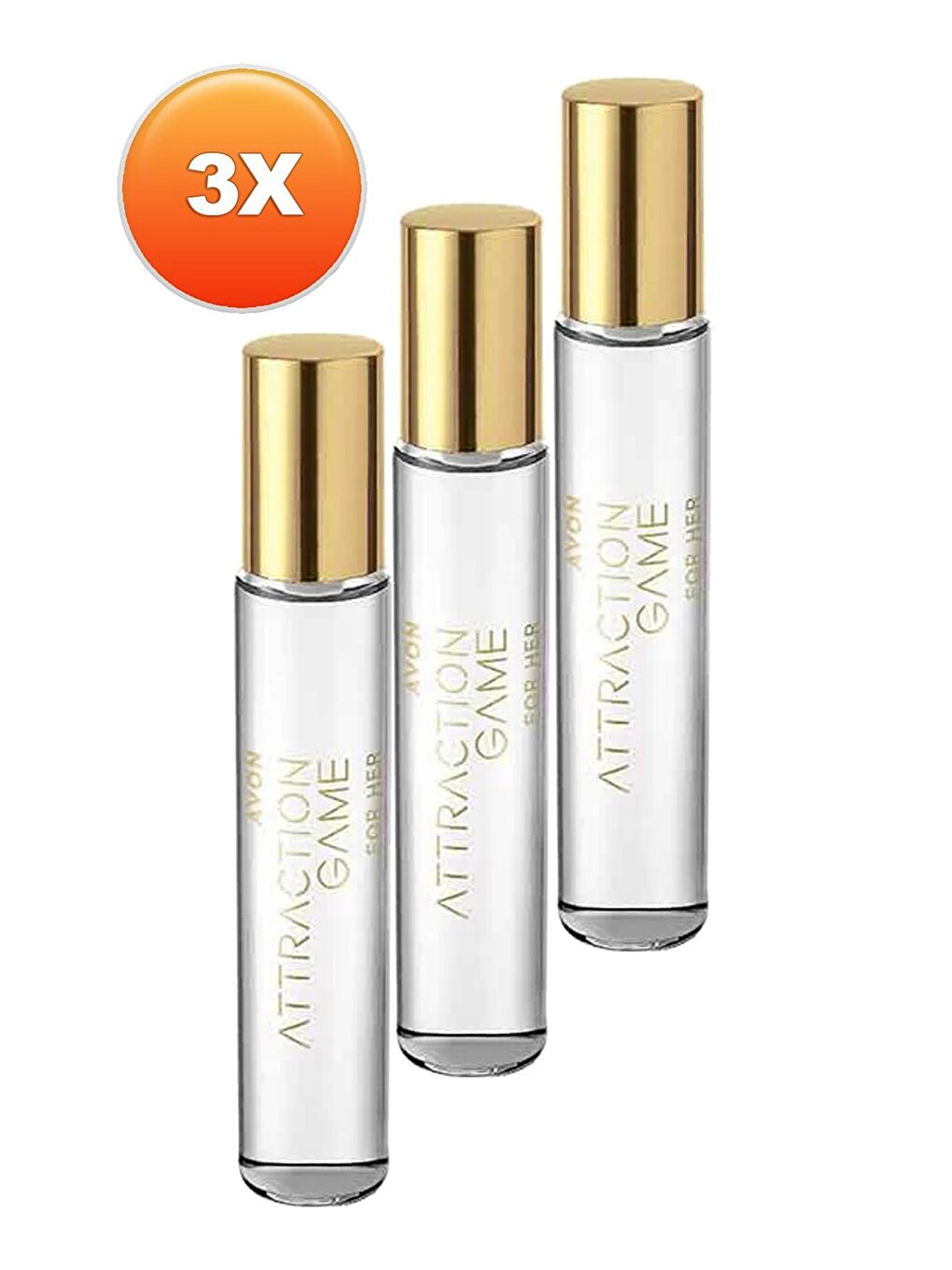 AVON Renksiz Attraction Game Kadın Parfüm Edp 10 Ml. Üçlü Set - 1