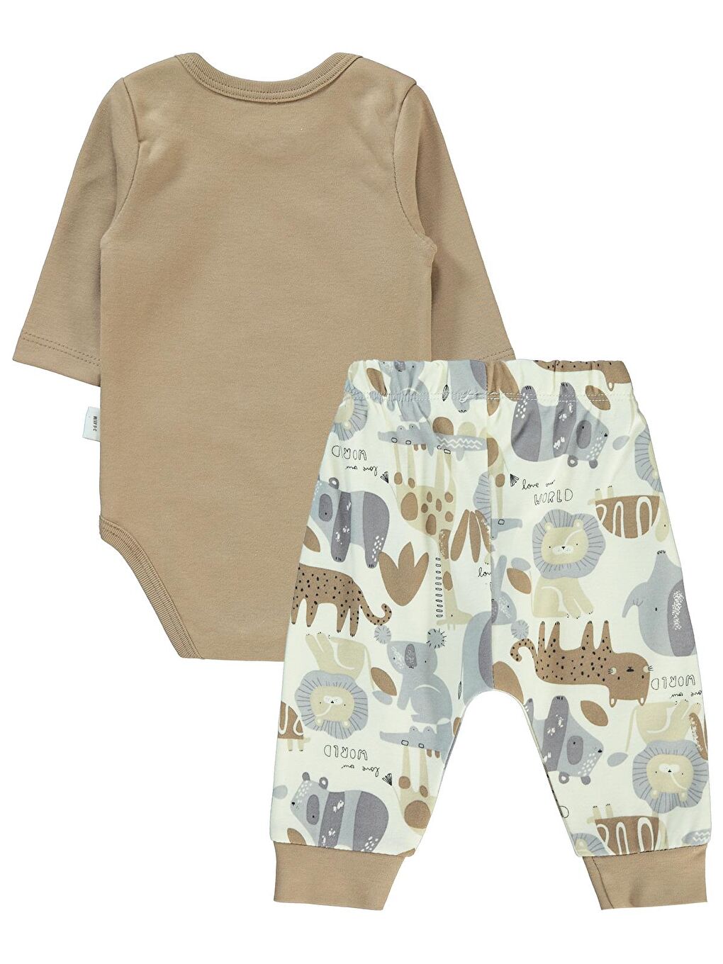 Kahverengi Baby Erkek Bebek 3'lü Takım 3-12 Ay Kahve-1