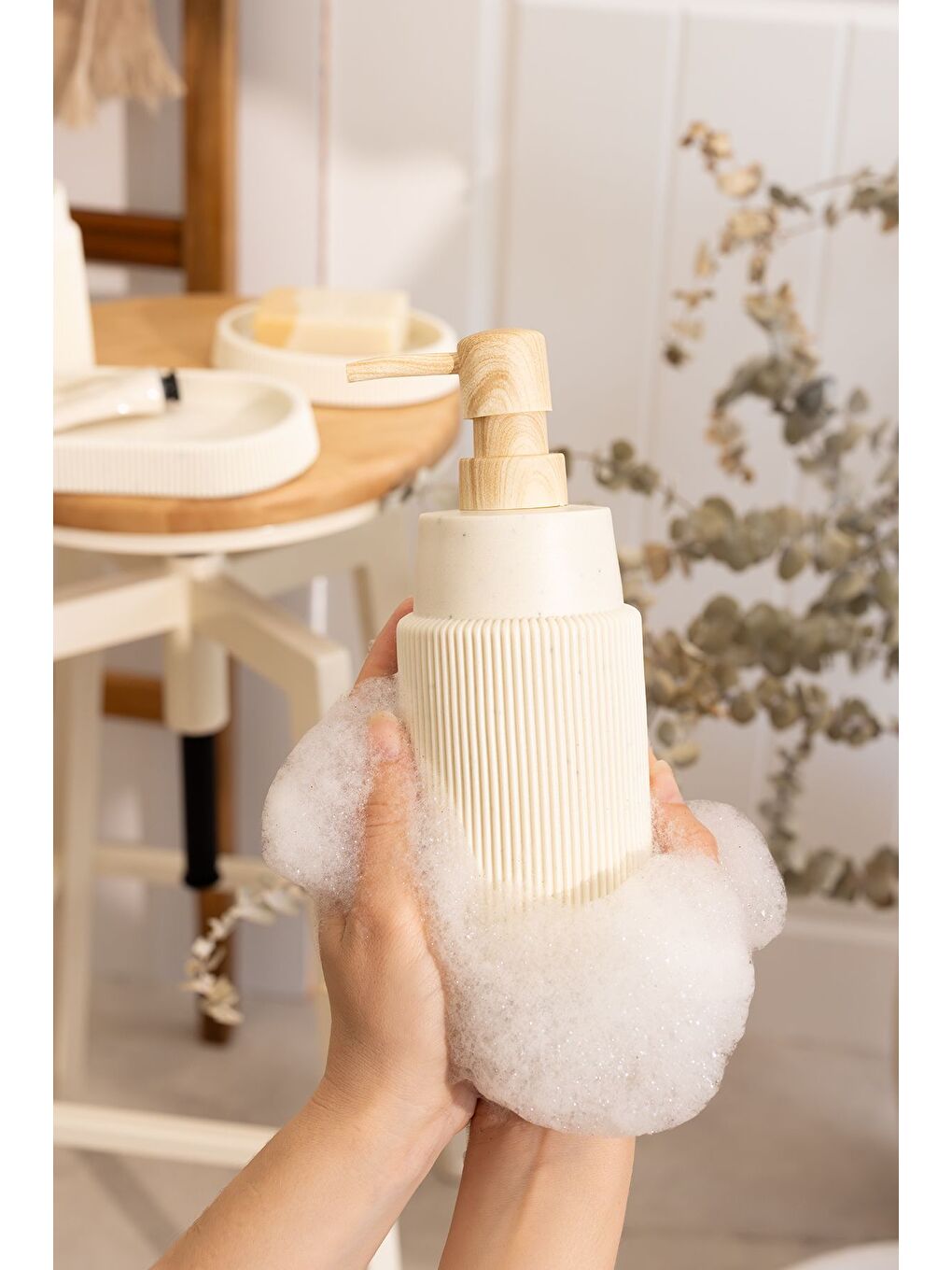 Earth 4 Parça Banyo Seti Bej-5