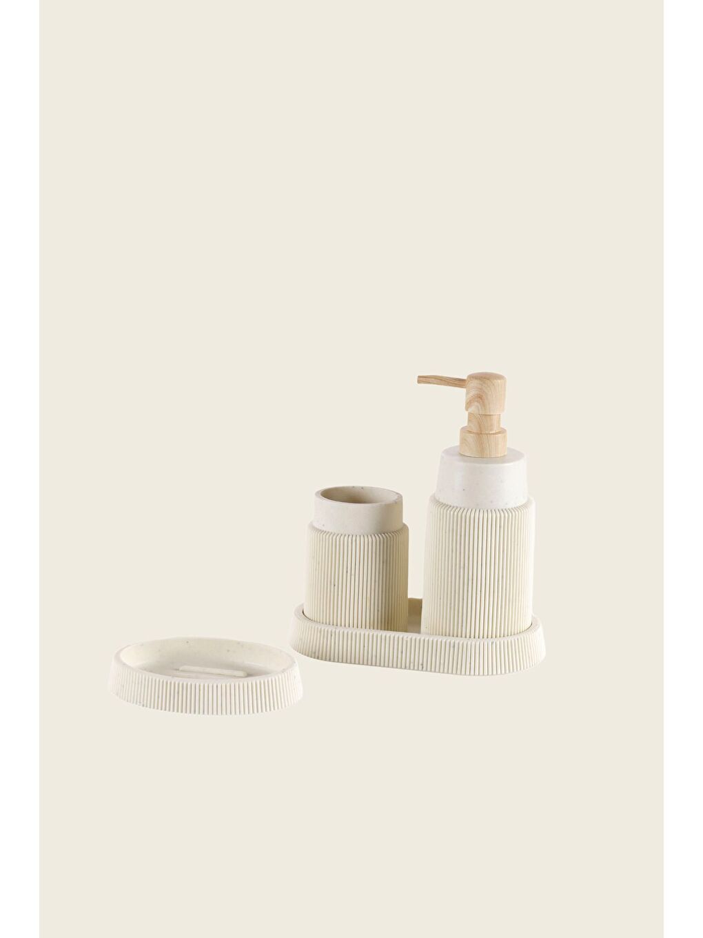 Earth 4 Parça Banyo Seti Bej-6