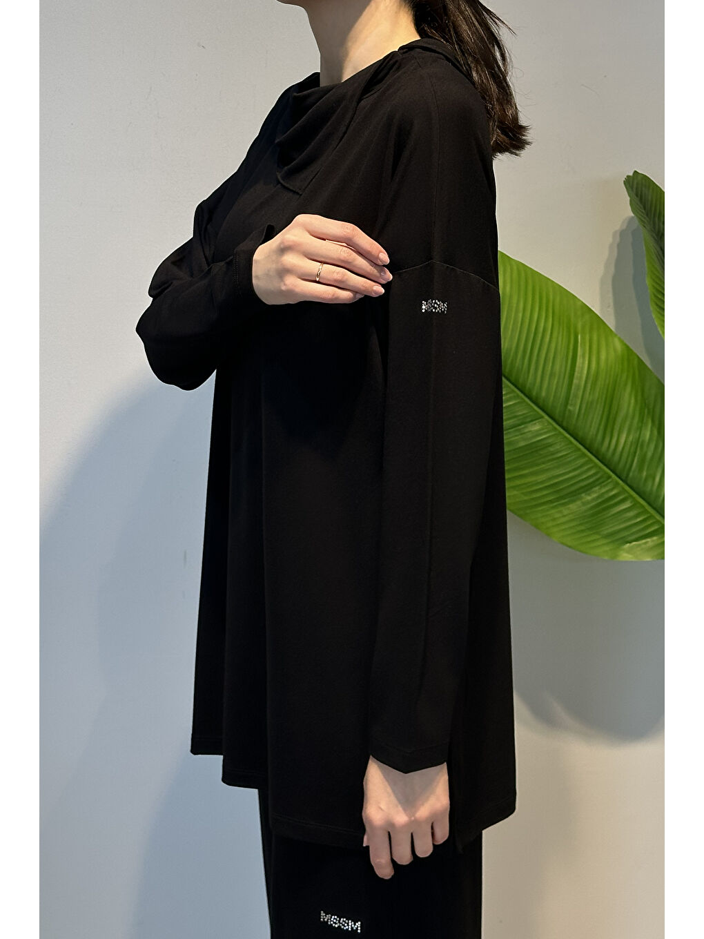 Şal Yaka Tunik 5361 Siyah-2