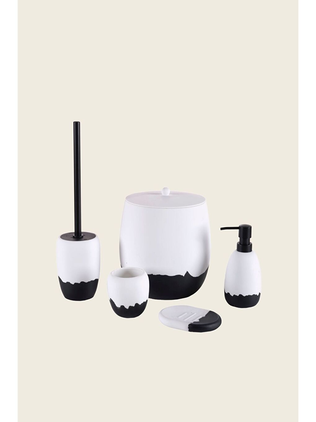 Shadow 5 Parça Banyo Aksesuar Seti Siyah-2