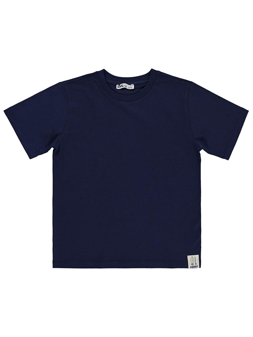 Boys Basic Surf Etiketli 10-13 Yaş Tişört - Lacivert 13-14 Yaş