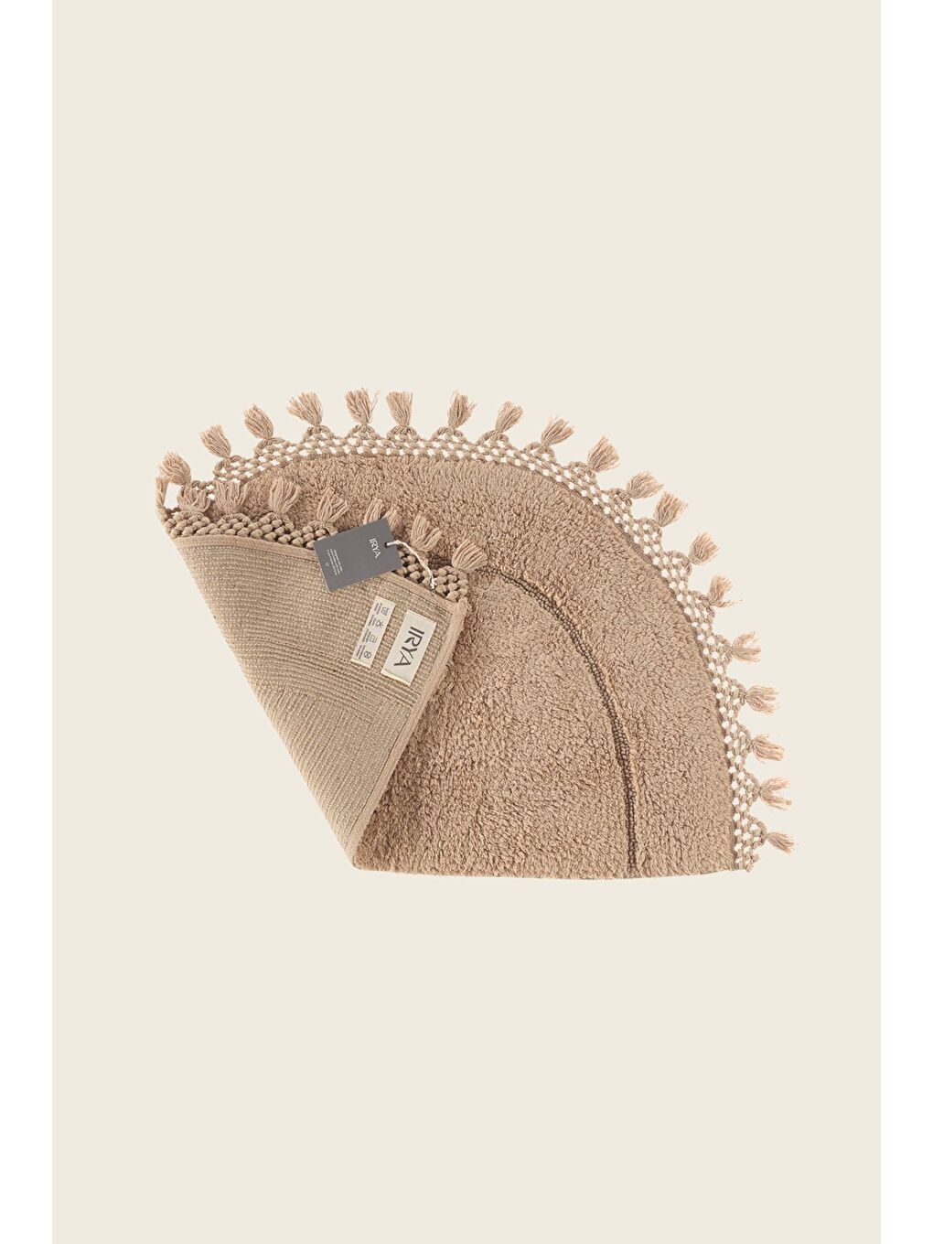 Nora Tekli Banyo Paspası  100 Pamuk 50x80 Bej-2