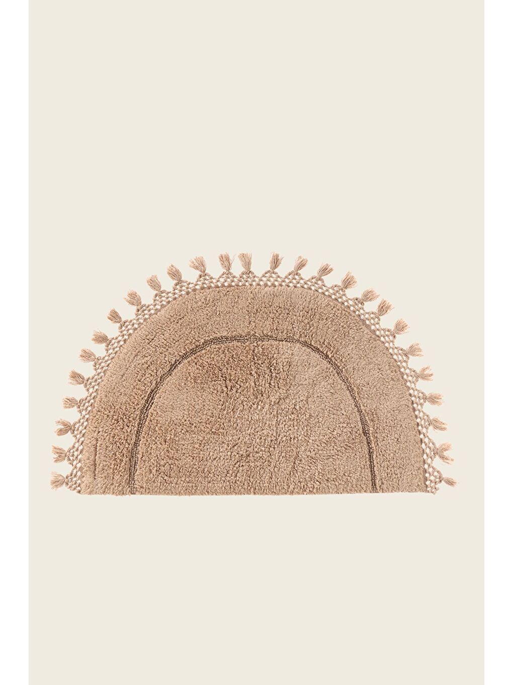 Nora Tekli Banyo Paspası  100 Pamuk 50x80 Bej-3