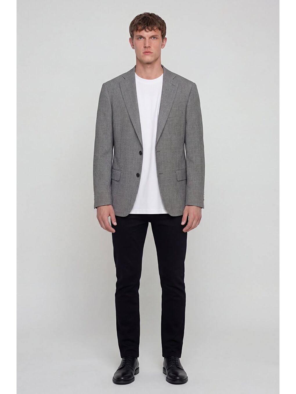 Gri Erkek Klasik Ceket-1