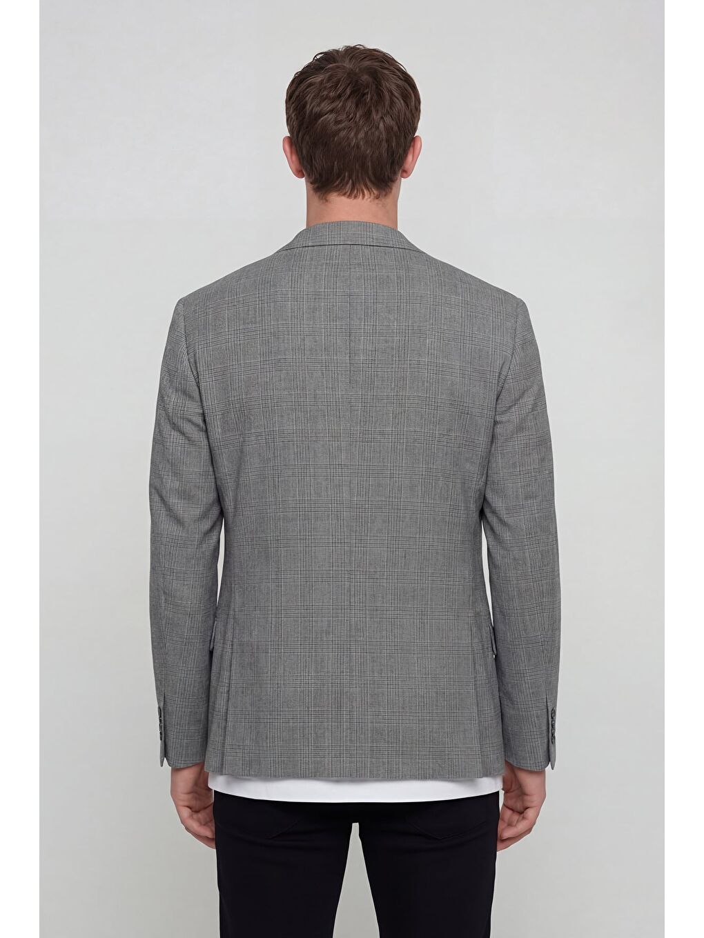 Gri Erkek Klasik Ceket-3
