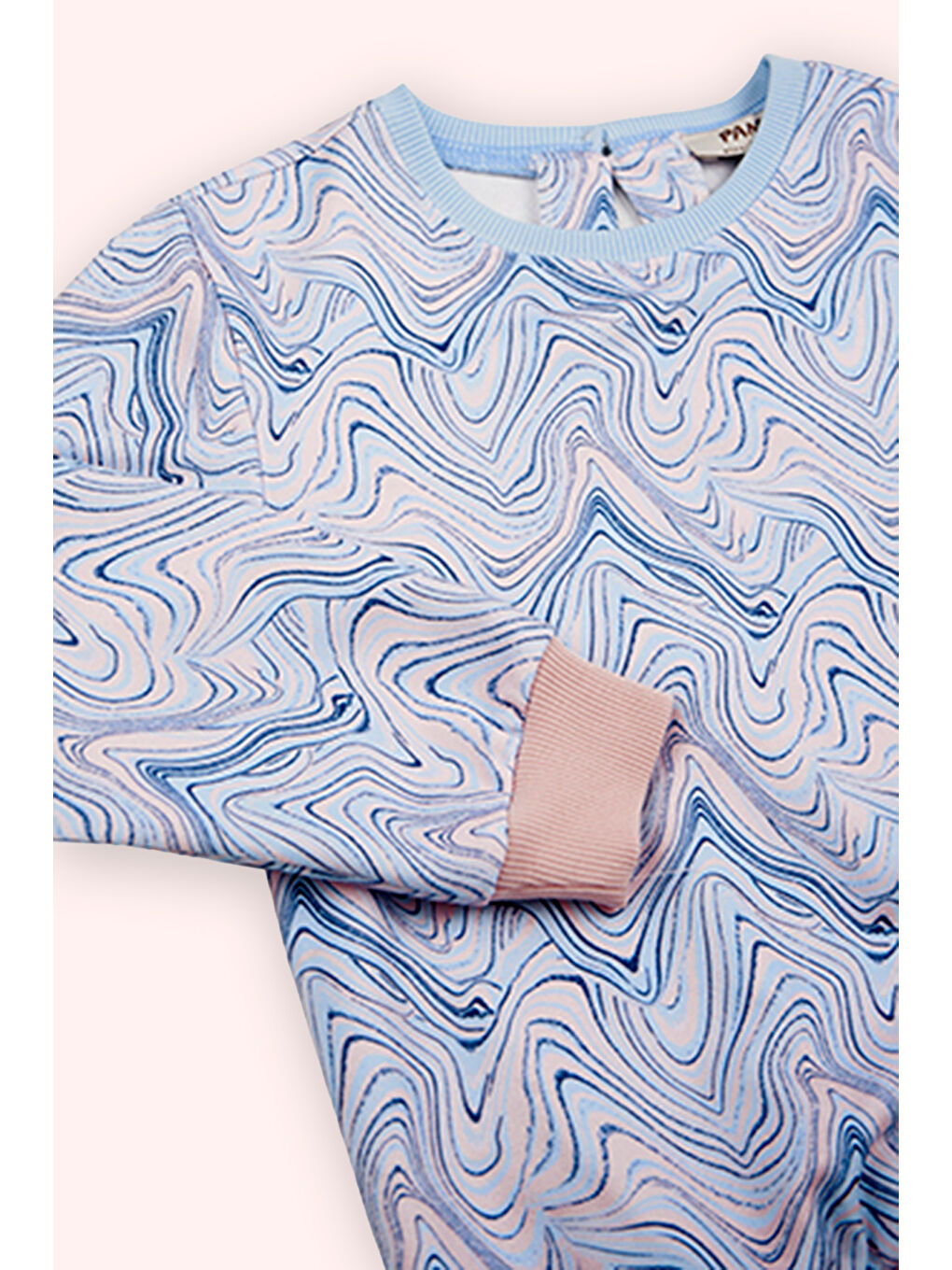 Kız Çocuk Baskılı Sweatshirt Mavi-2