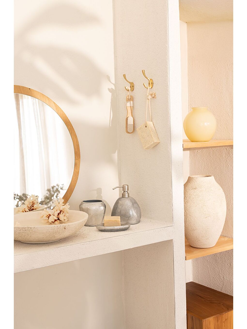 Sedef 3 Parça Banyo Aksesuar Seti Gri-3