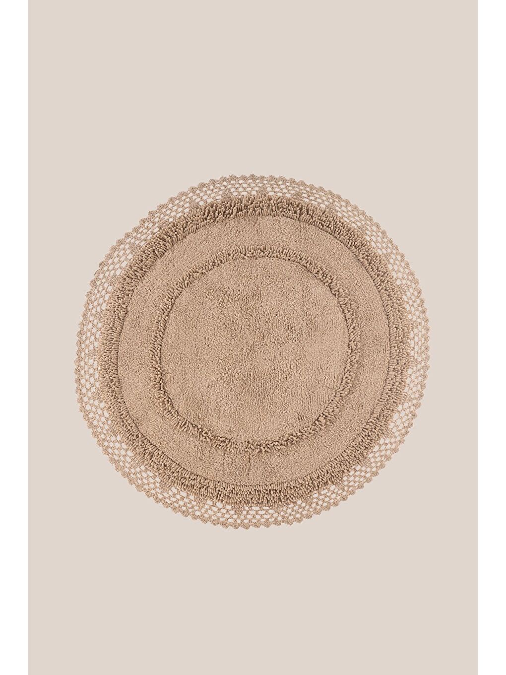 Kahverengi Moon  100 Pamuk Banyo Paspası Mocha120x120-2