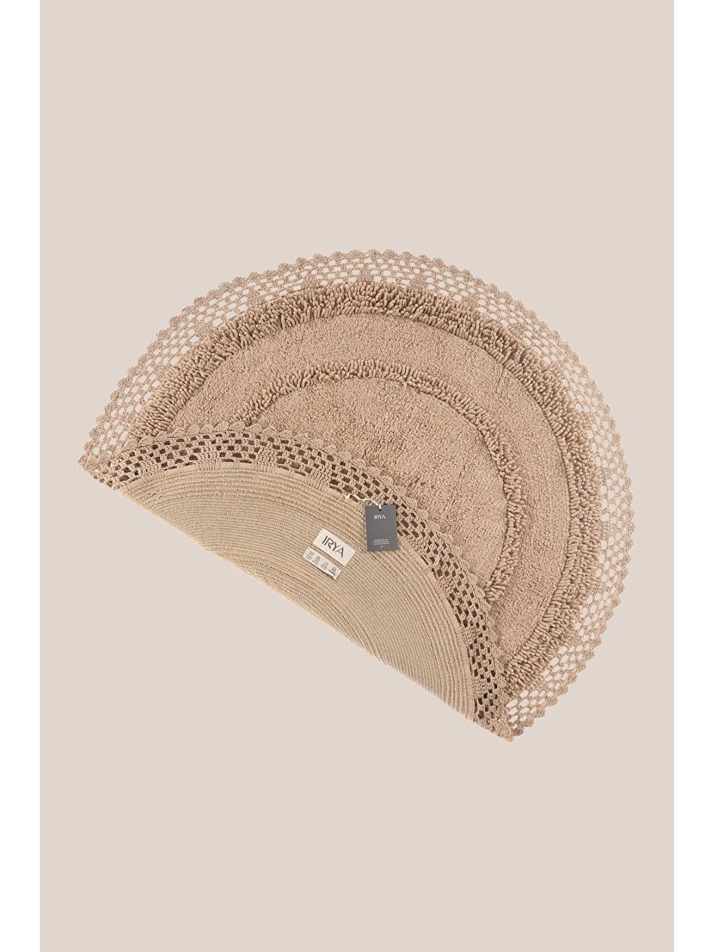 Kahverengi Moon  100 Pamuk Banyo Paspası Mocha120x120-5