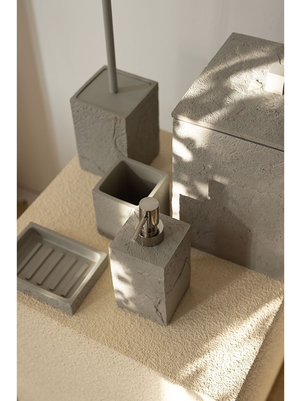 Terra 3 Parça Banyo Seti Gri-2