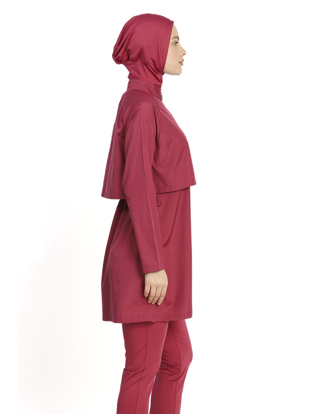 Önü Kapaklı Tam Kapalı Tesettür Mayo 6201 Mürdüm-2