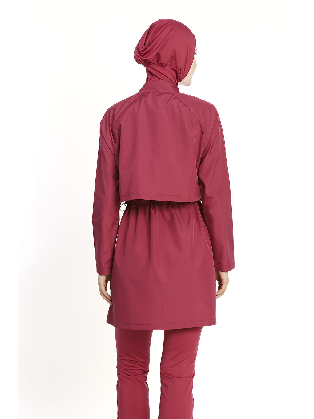 Önü Kapaklı Tam Kapalı Tesettür Mayo 6201 Mürdüm-3