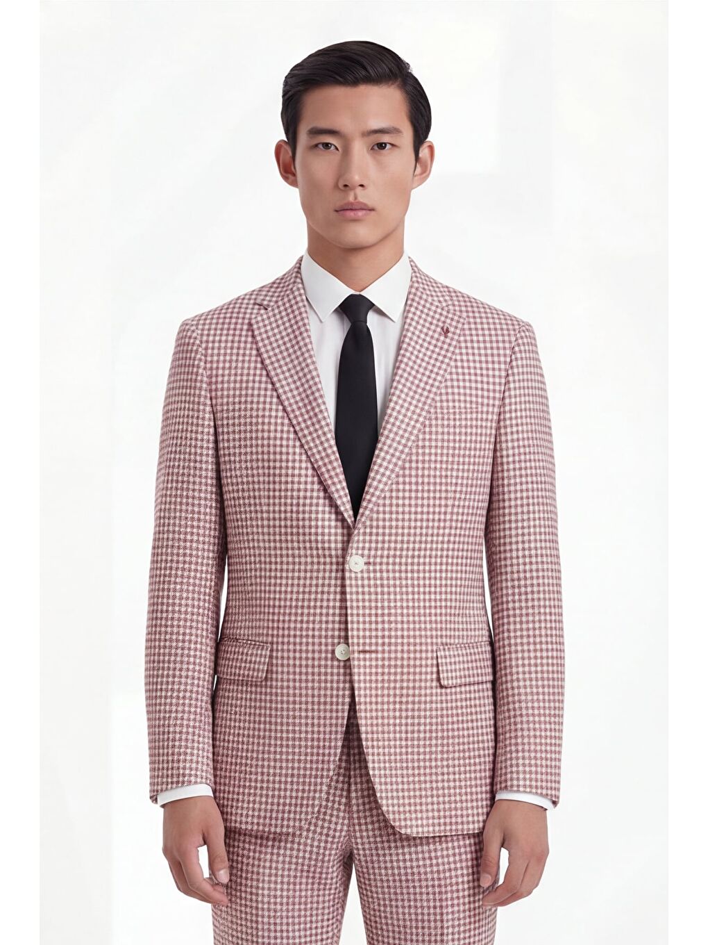 Kahverengi Giotelli Erkek Kiremit Dar Kesim Roma Kalıp Viskon Desenli Torba Cep Mono Yaka  6 Drop Ceket