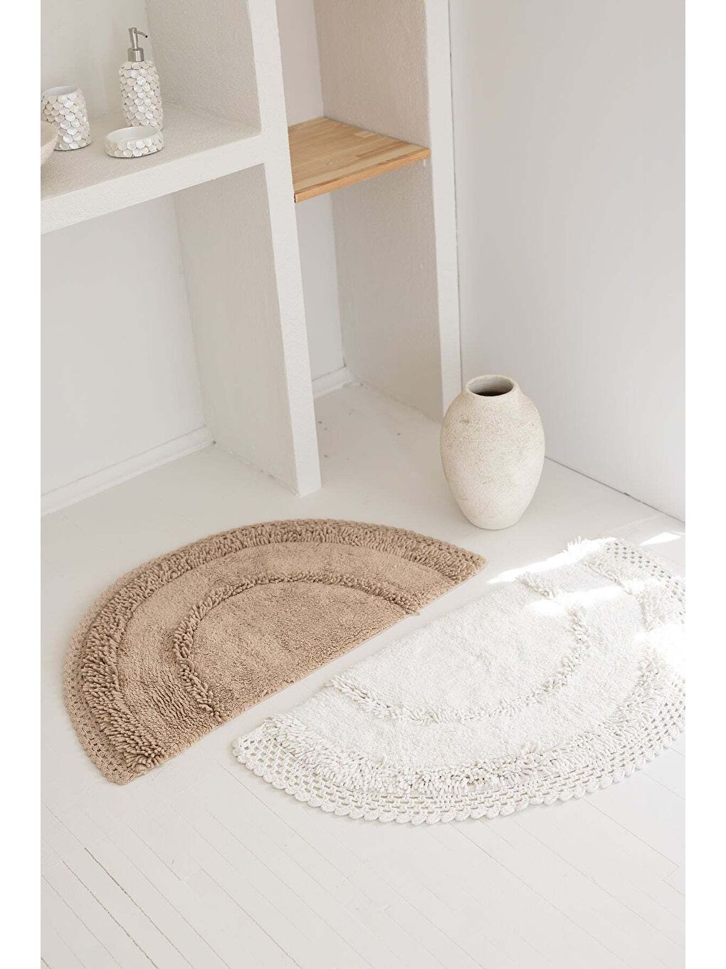 Kahverengi Moon  100 Pamuk Banyo Paspası Mocha 50x80-1