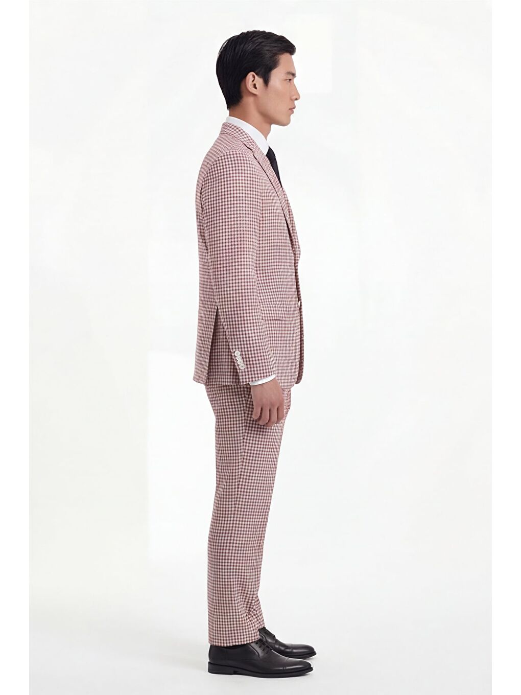 Kahverengi Giotelli Erkek Kiremit Dar Kesim Roma Kalıp Viskon Desenli Torba Cep Mono Yaka  6 Drop Ceket-2