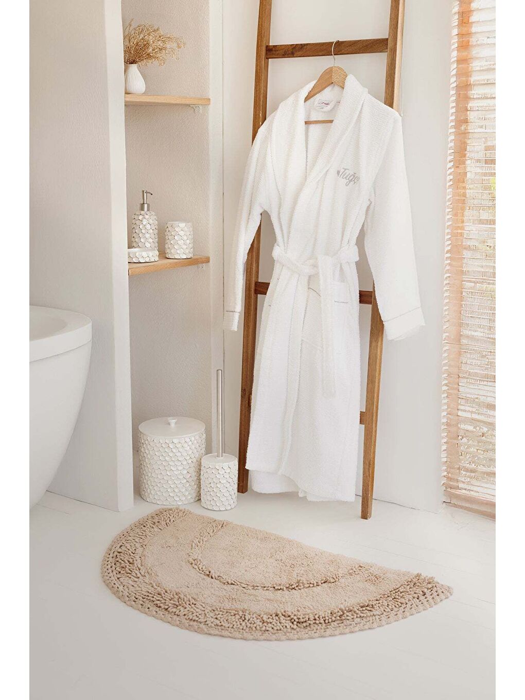 Kahverengi Moon  100 Pamuk Banyo Paspası Mocha 50x80-2