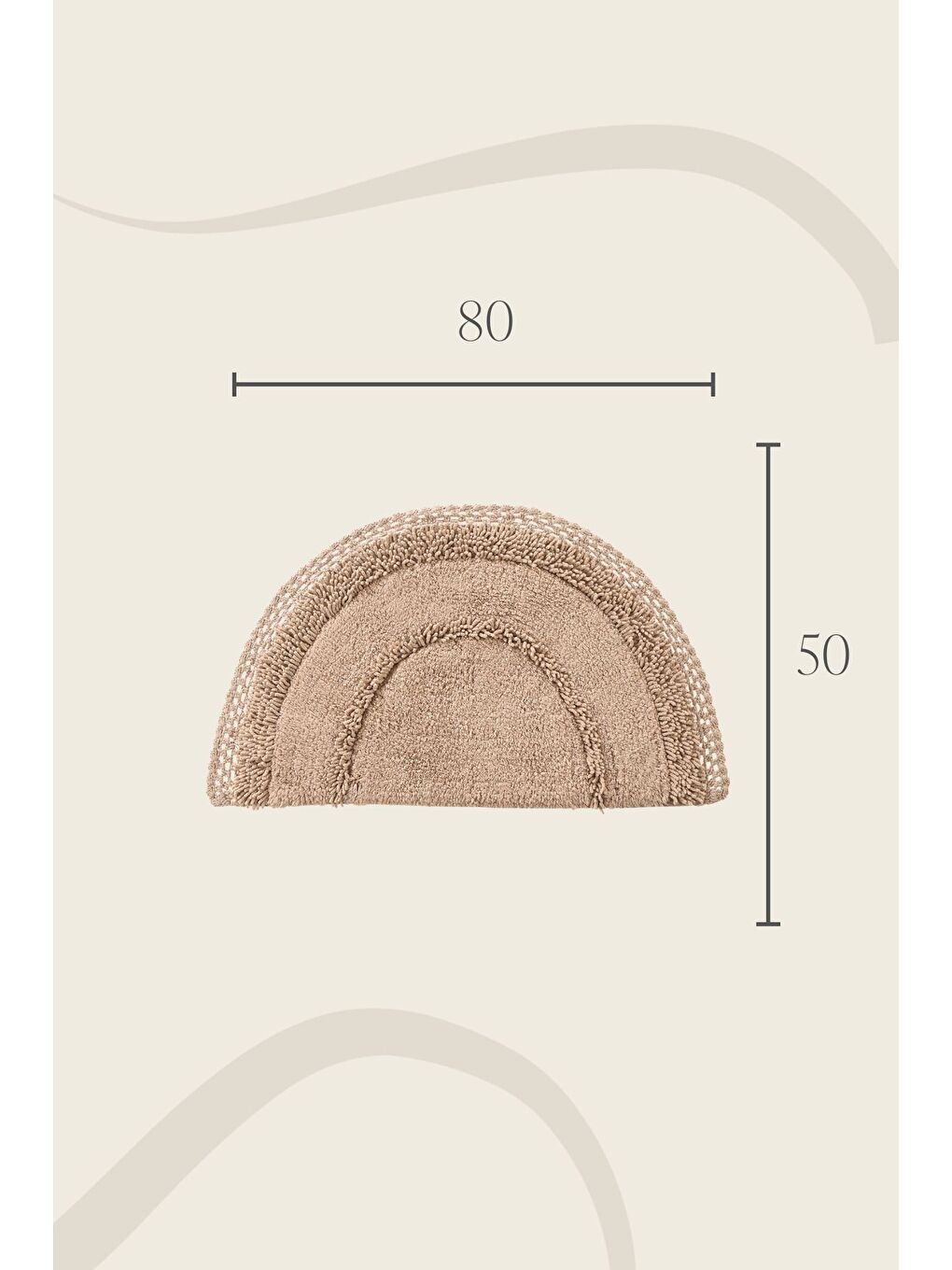 Kahverengi Moon  100 Pamuk Banyo Paspası Mocha 50x80-3