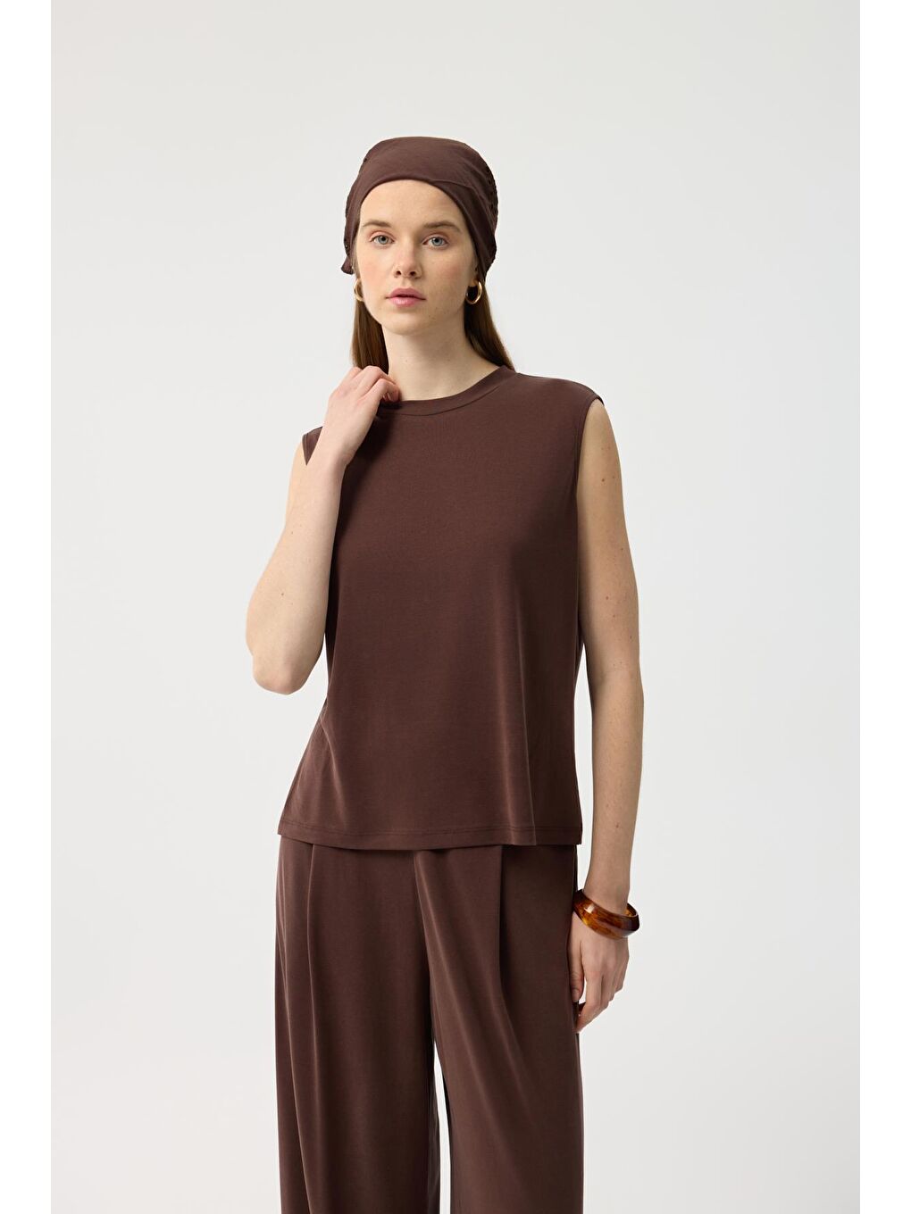 Modal Cupra Sıfır Kol Body Kahverengi-2