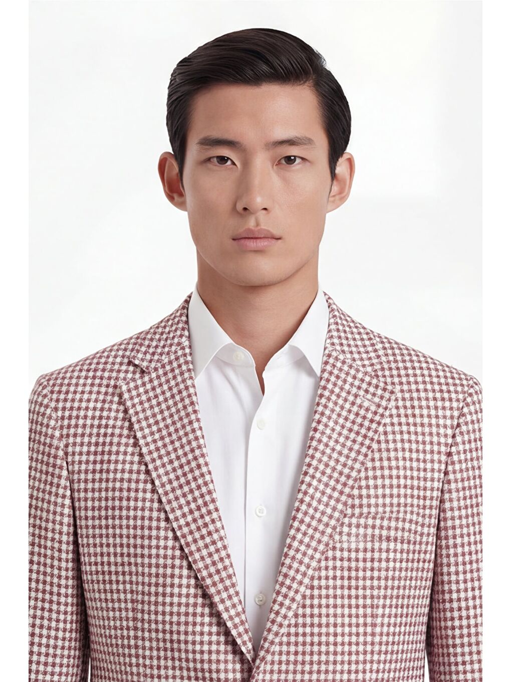 Kahverengi Giotelli Erkek Kiremit Dar Kesim Roma Kalıp Viskon Desenli Torba Cep Mono Yaka  6 Drop Ceket-3