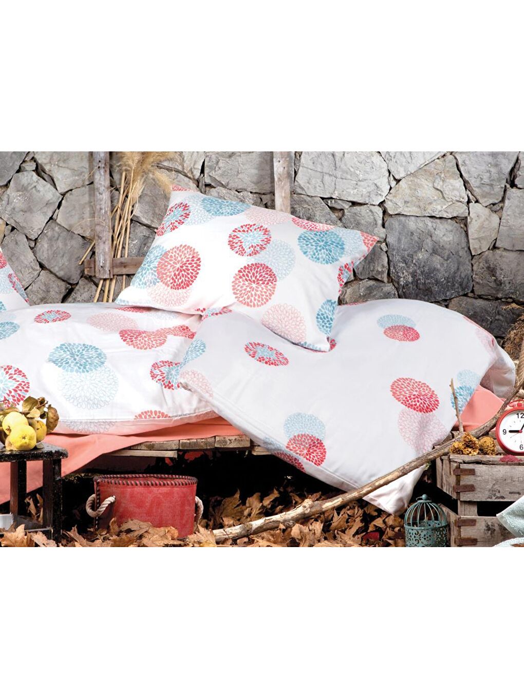 Renksiz Flanel Çift Kişilik Nevresim Takımı Tango-1