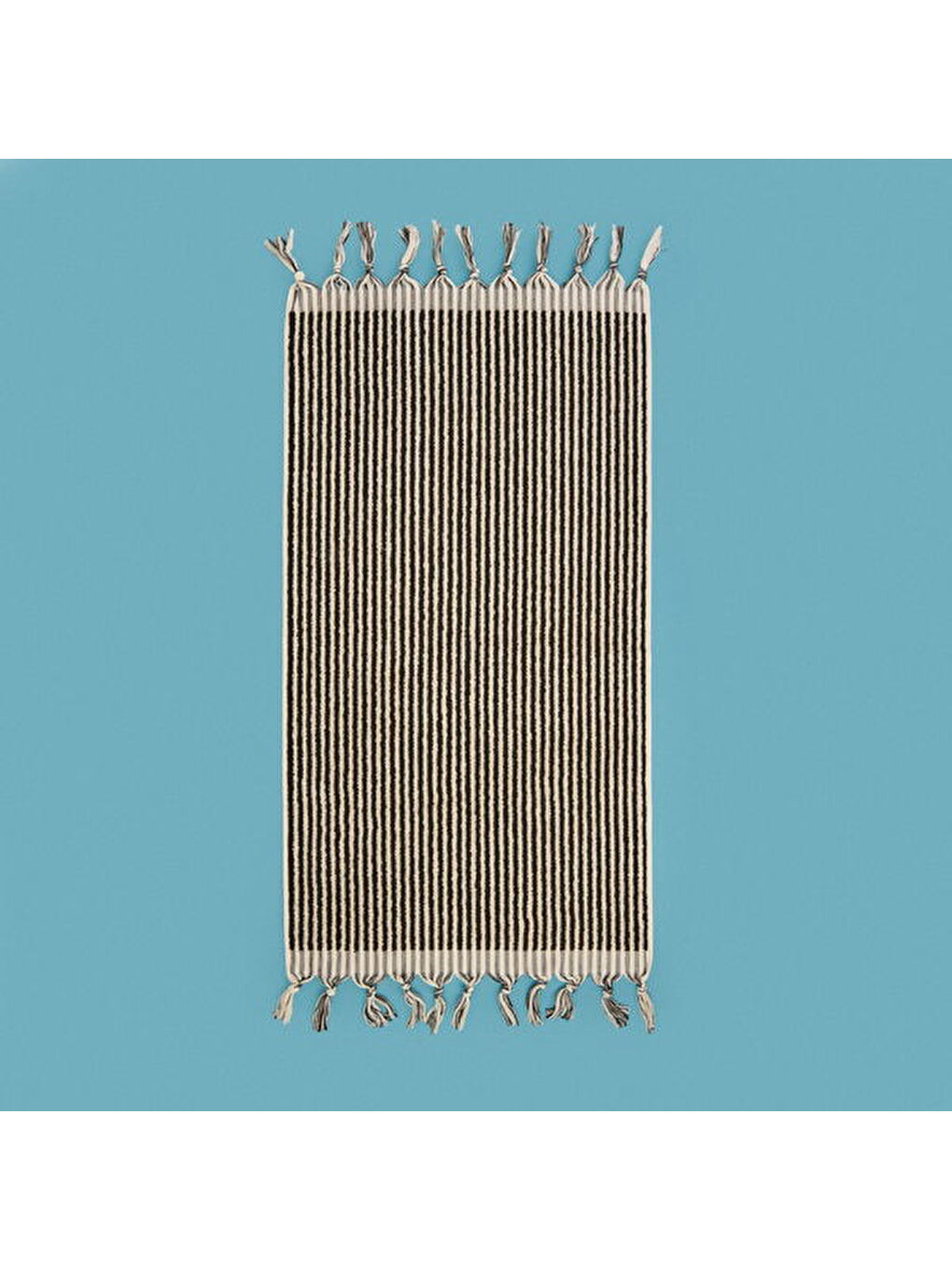 Lila Soft Helga Yüz Havlusu - Ekru / Siyah - 50x90 cm-3