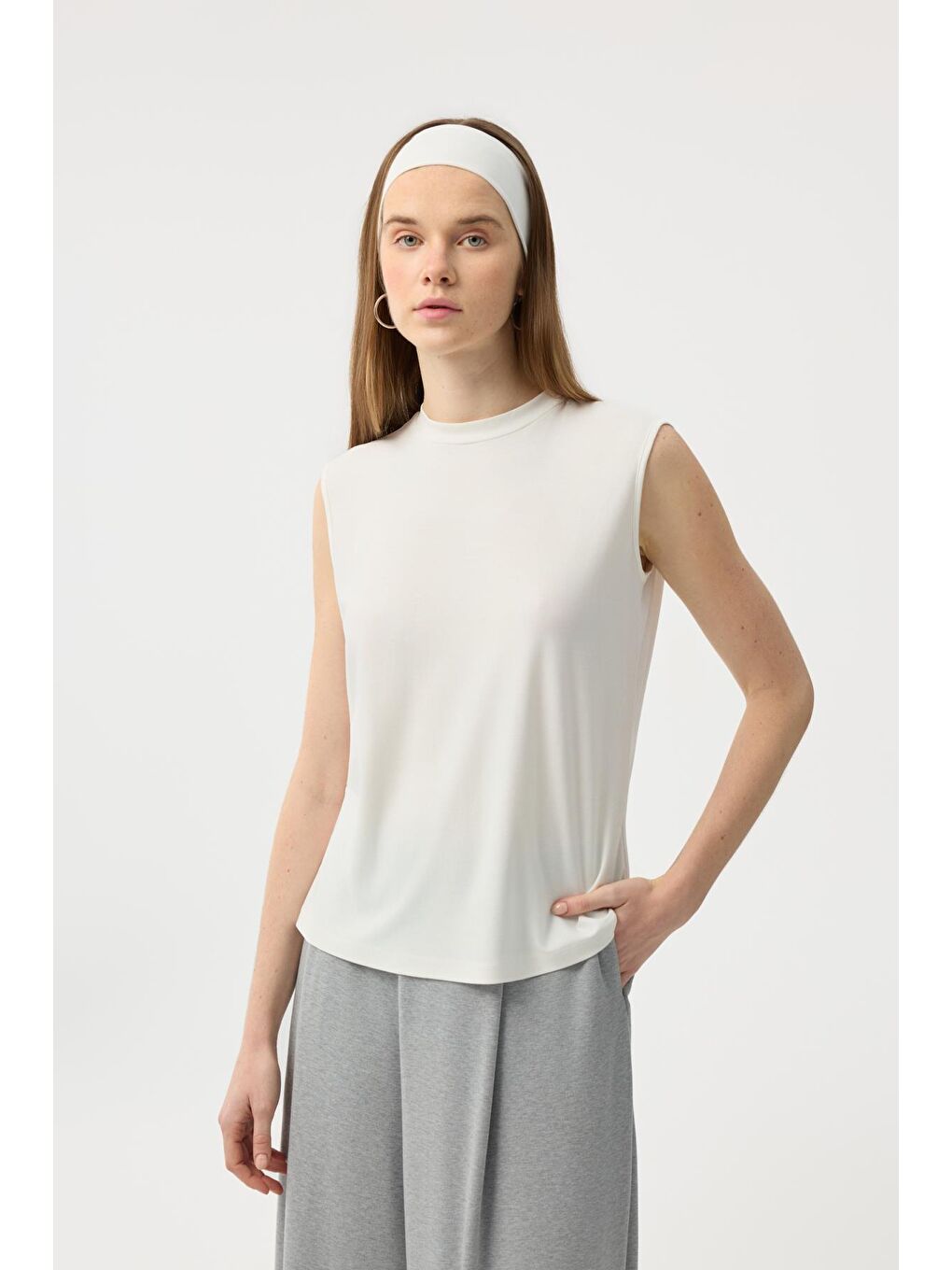 Modal Cupra Sıfır Kol Body Ekru-1