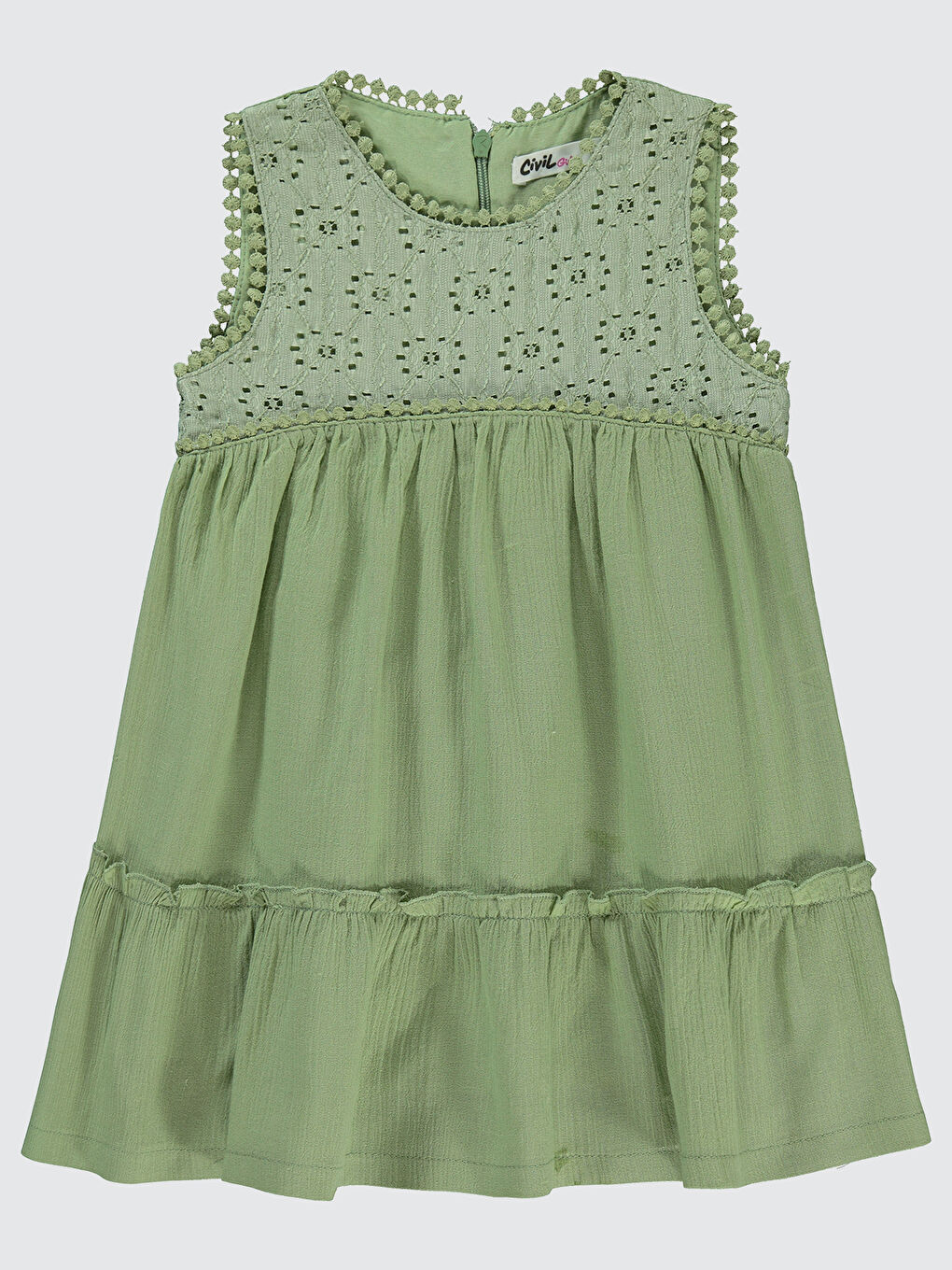 Girls Kız Çocuk Elbise 2-5 Yaş Çağla Yeşili
