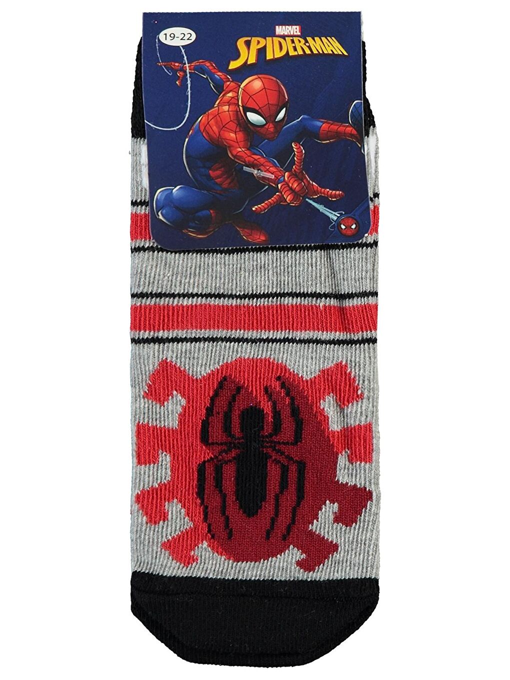 Civil Gri Spiderman Erkek Çocuk Soket Çorap 31 Yaş Gri