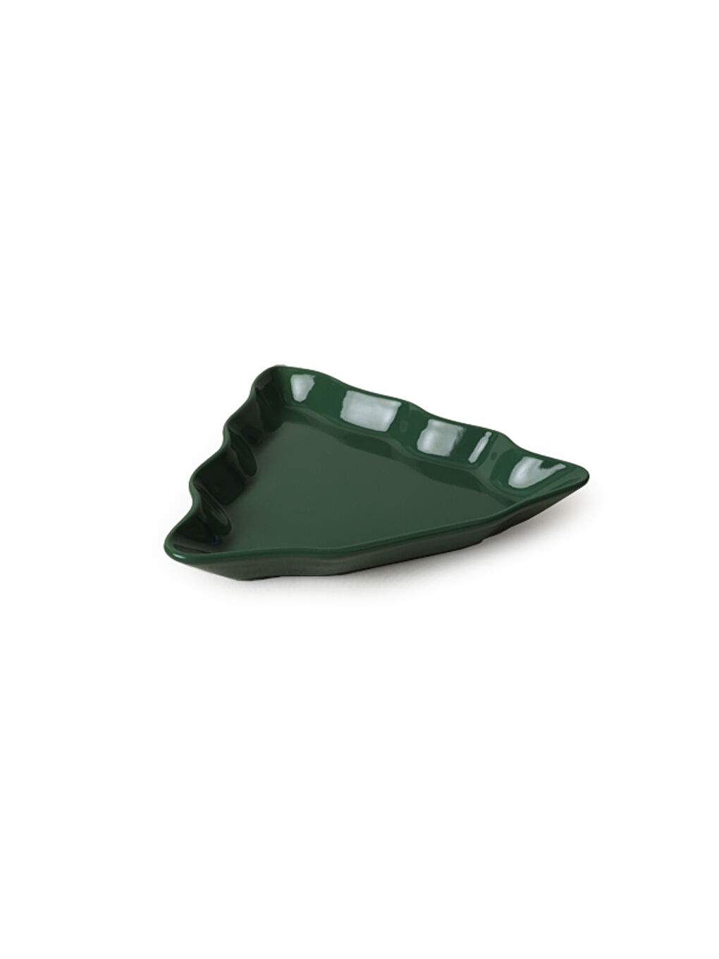 Yeşil Çam Kayık Tabak 22 Cm 2 Adet-2