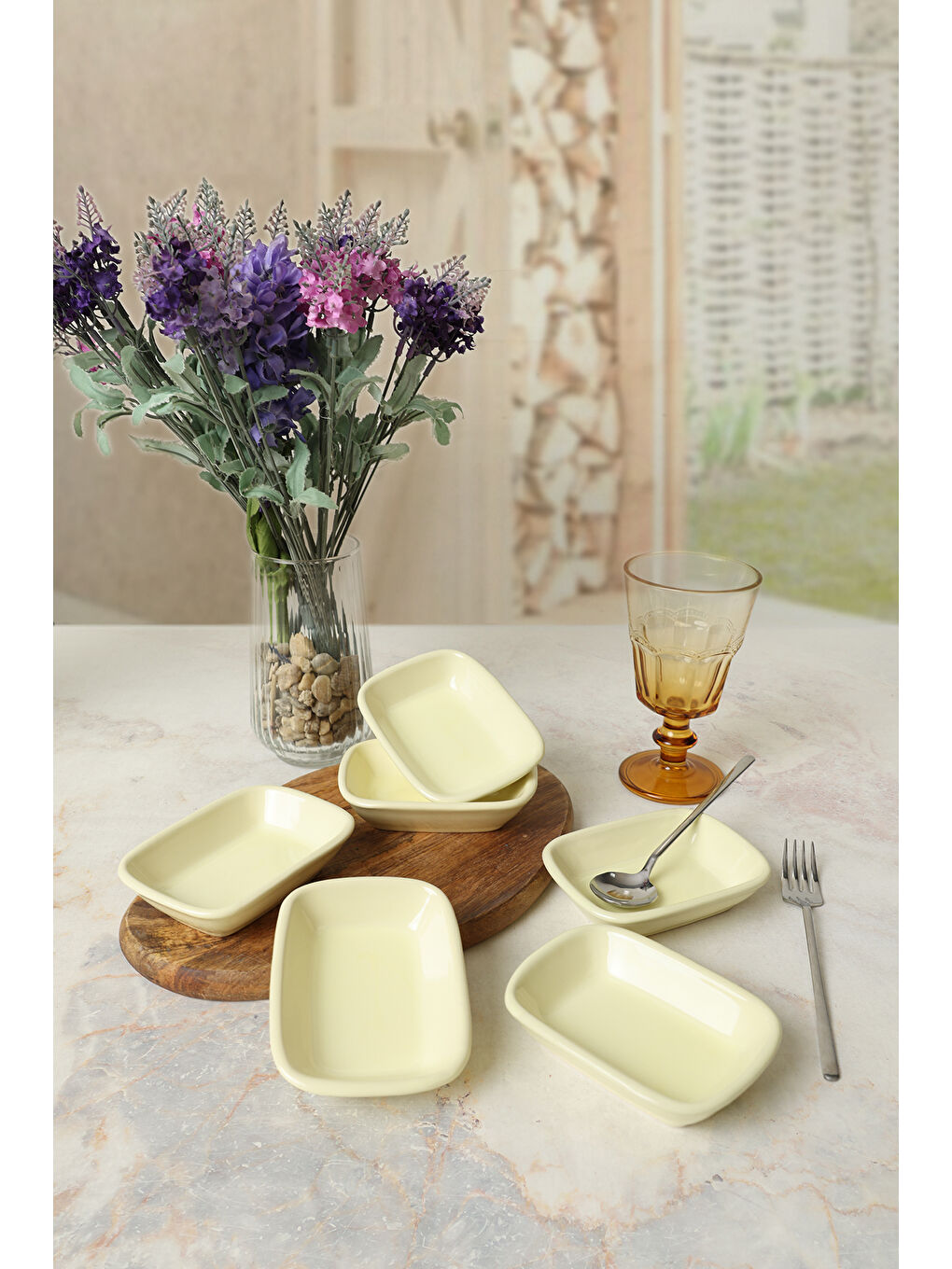 Sarı Dikdörtgen Çerezlik 11 Cm 6 Adet-3