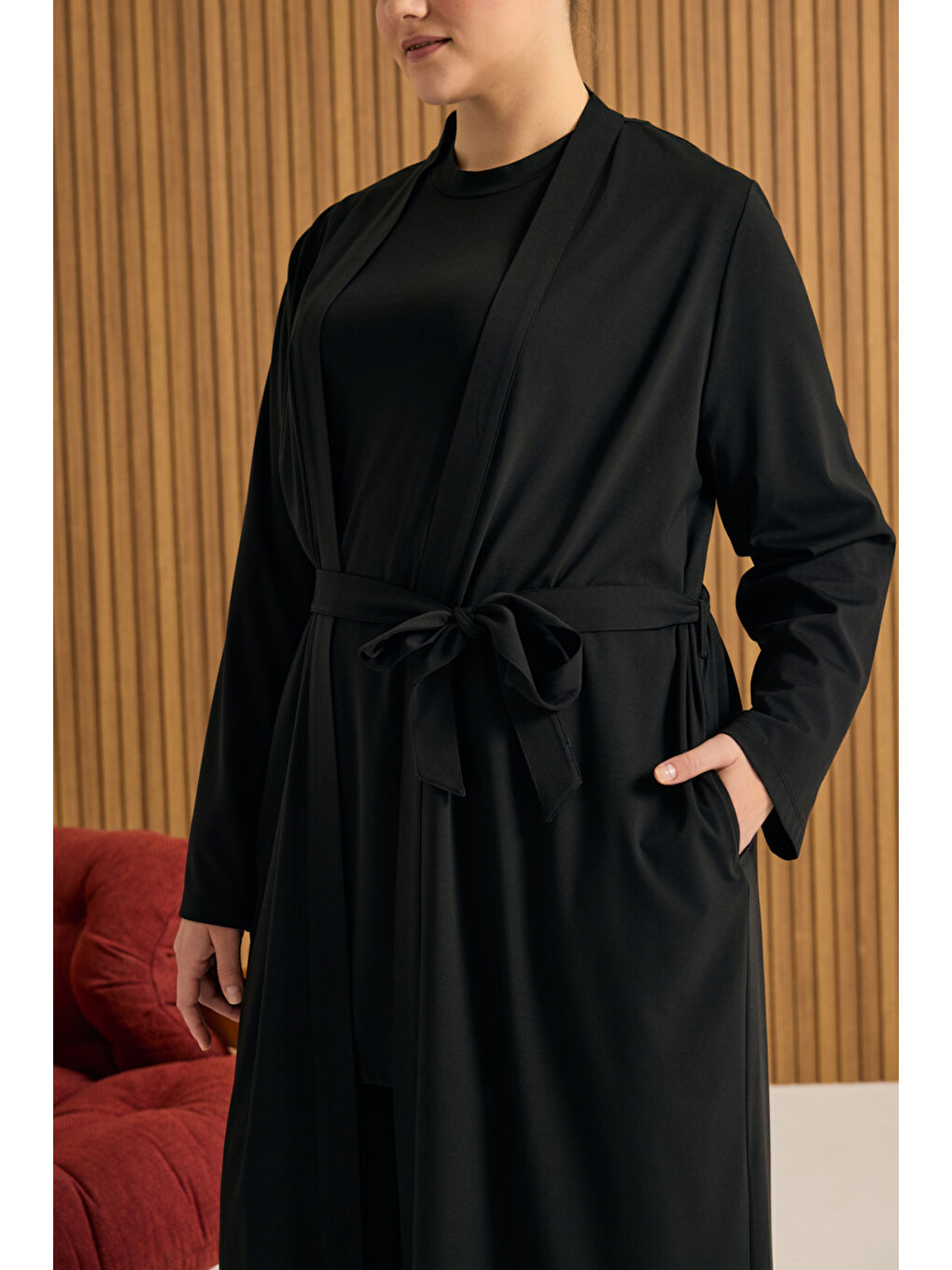 Siyah Rayon Sabahlık-3