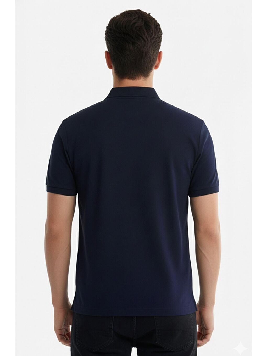 Erkek Lacivert Standart Fit Polo Yaka Tişört – Kısa Kollu-1