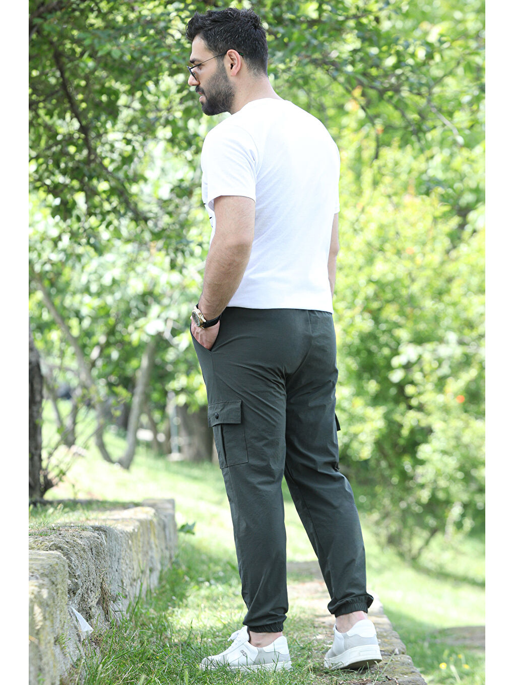 Mishar İtalia Haki Paraşüt Kargo Cepli Slim Fit Jogger Pantolon - 3