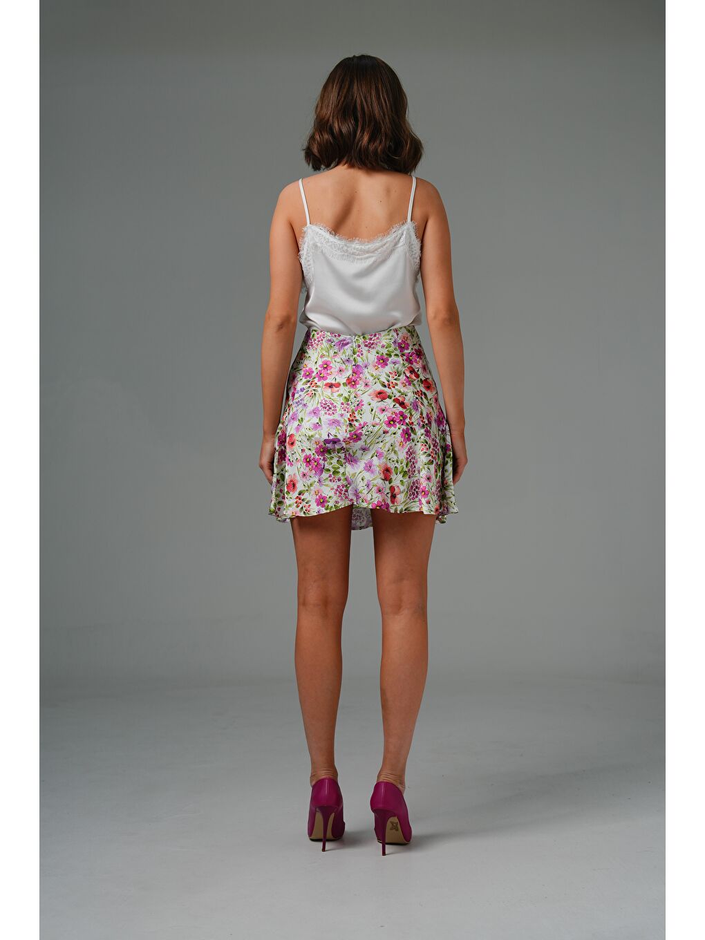 Karışık Çok Renkli Godeli Mini Boy Dokuma Etek-3