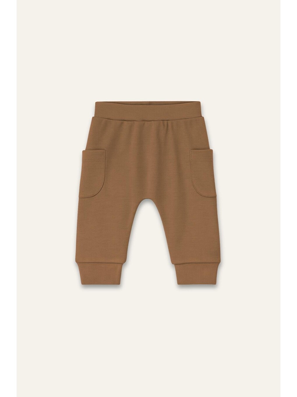 Unisex Bebek Organik İkili Takım - Bej-4