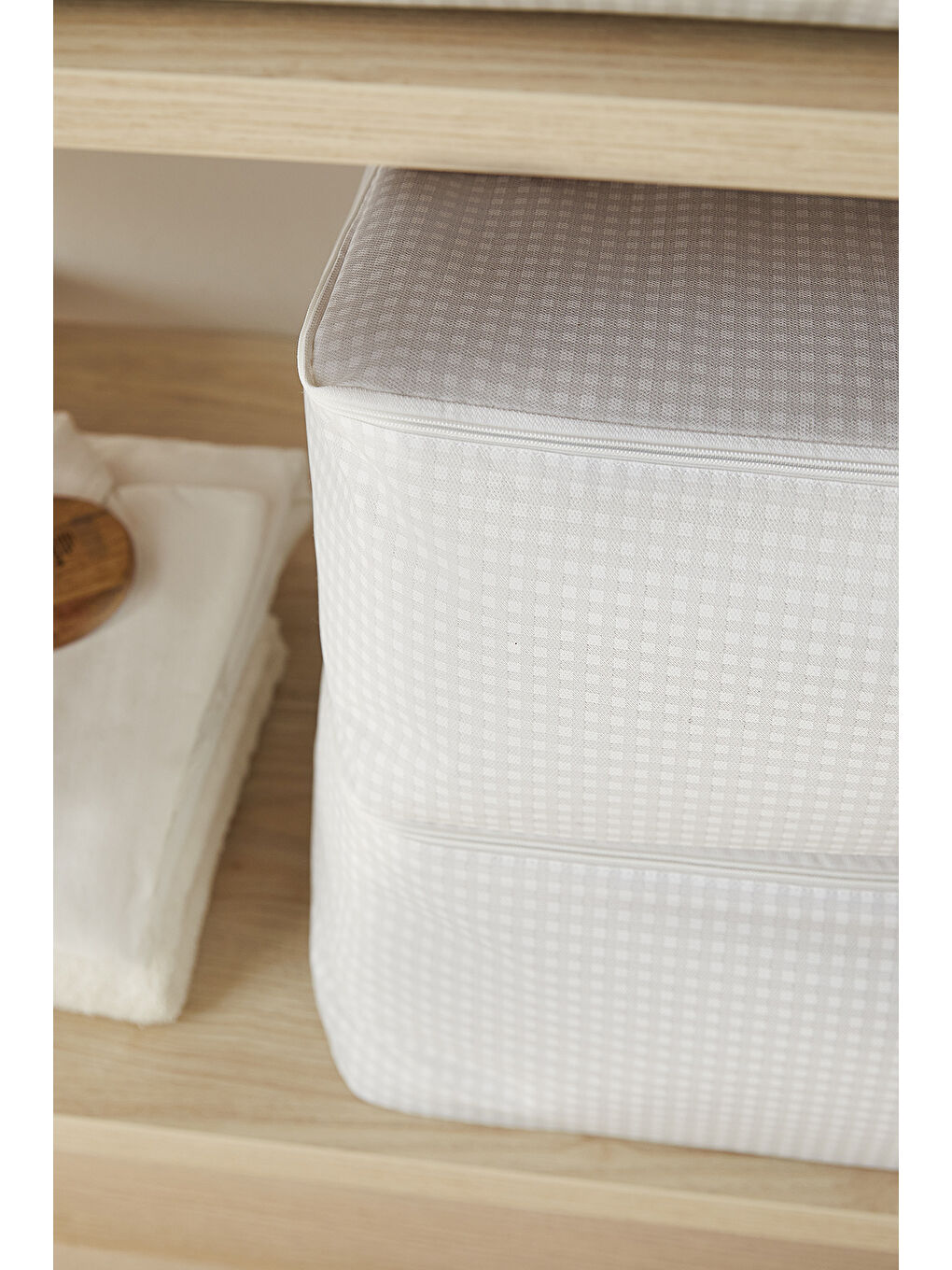 4'lü Mega Boy Gri Pötikare Baza Altı Hurç Set 74 x 46 x 22 cm-4