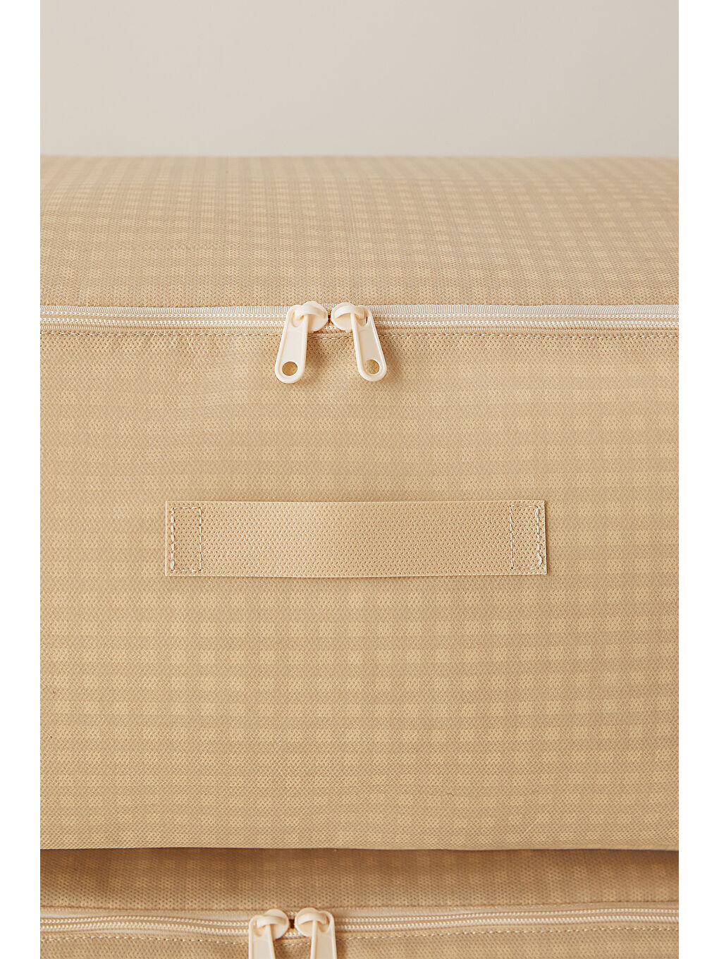 4'lü Büyük Boy Bej Pötikare Baza Altı Hurç Set 62 x 46 x 22 cm-3