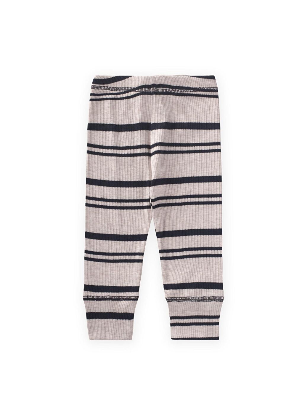Desenli Karyoka Detaylı Tayt 0-3 Yaş Bej Çizgili